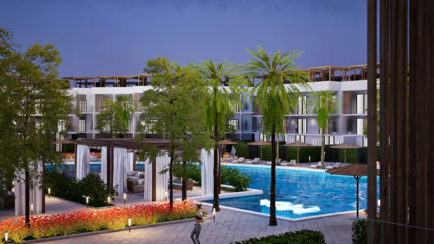 105 First Floor building 8 side pool.